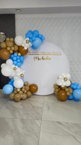 Ścianka balonowa na komunię 